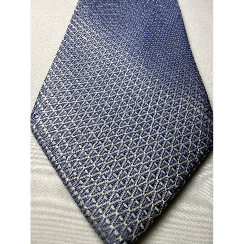 Covington Silk Tie Blue Geometric Pattern Mens Business‎ Formal Neckwear